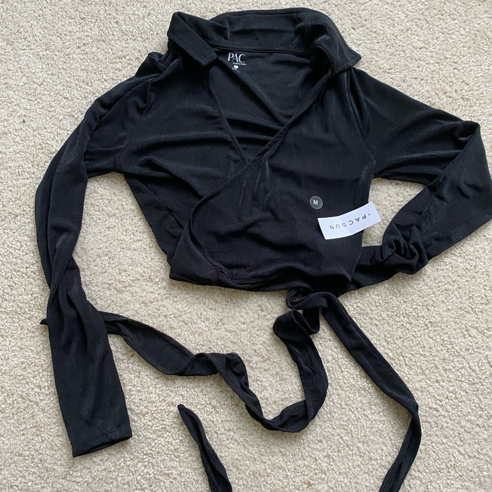 PACSUN cropped crossover/tie top